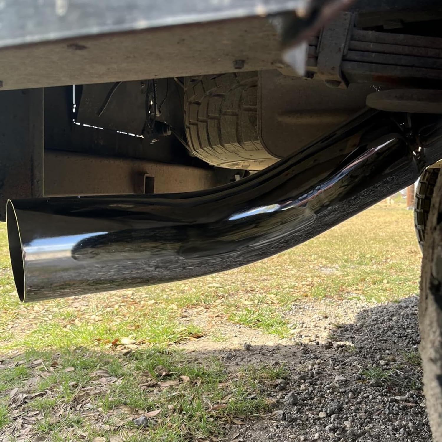 Diesel Exhaust Elbow Tip, Side Exit Exhaust Tip, Chromed Turndown Exhaust Tip (4'' Inlet/5'' Outlet)