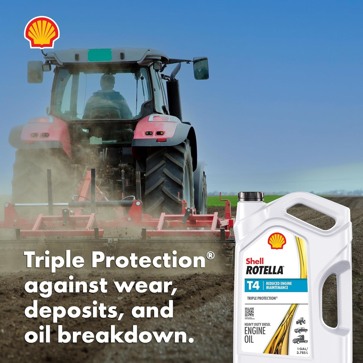 T4 Triple Protection 15W-40 Motor Oil, 1 Gallon (3 Pack)