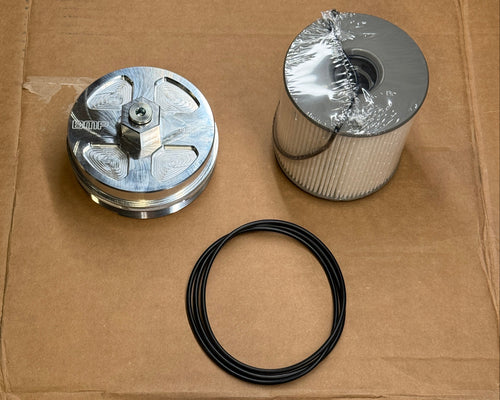 BMP 2019-24 6.7 Cummins REAR Billet Fuel Filter Cap V2 with Replacement W/S Filter - Auction