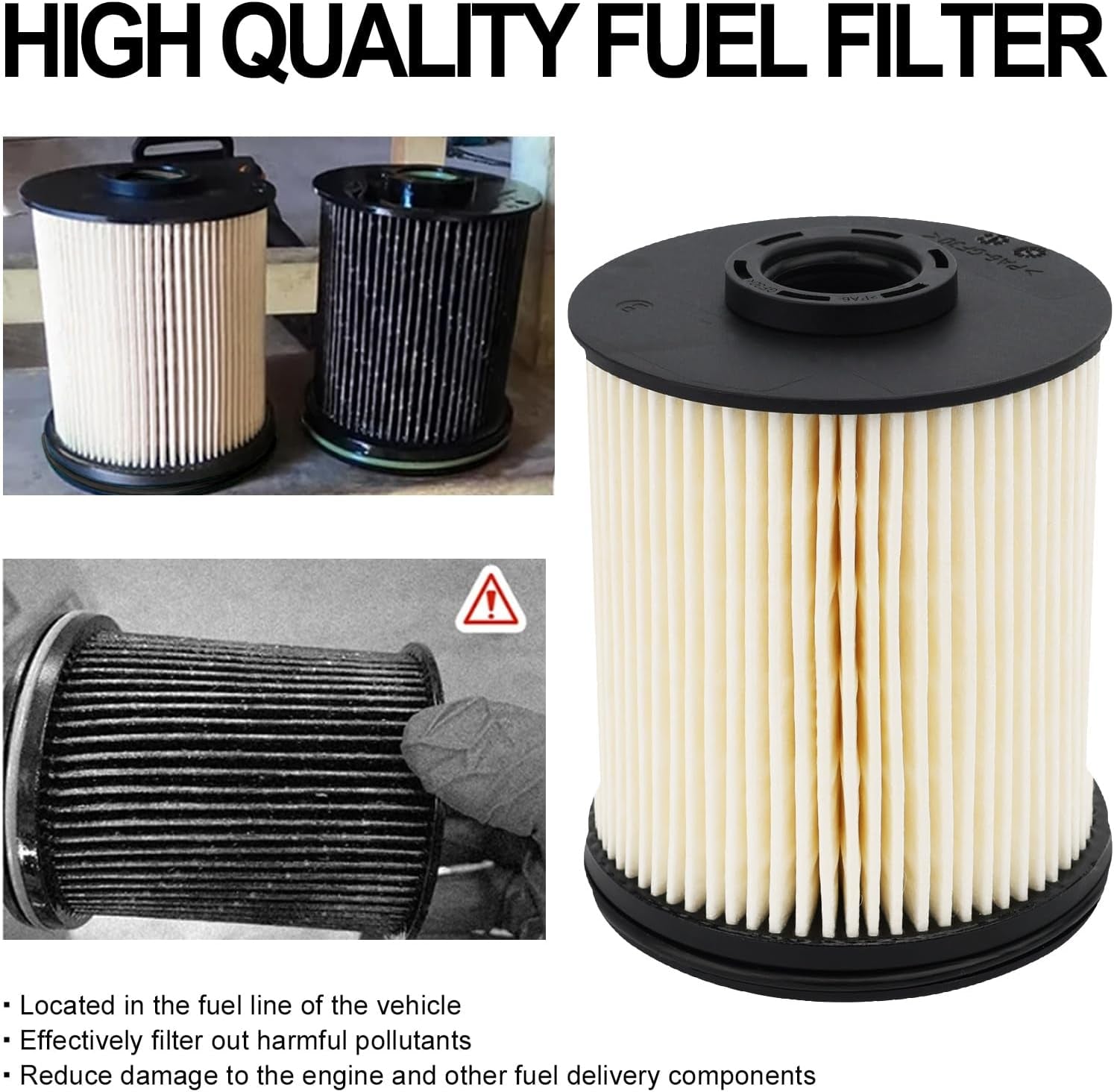 TP1015 Fuel Filter Compatible with 2017-2024 Chevy Cruze, Silverado, GMC, Sierra 6.6L Duramax Fuel Filter (2 Pack)