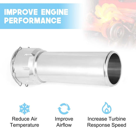55513244 Upgraded Turbo Intercooler Resonator Tube Compatible with GMC Yukon Chevrolet Silverado Tahoe Suburban with 3.0L Duramax 2020-2024 (O-Ring Included)