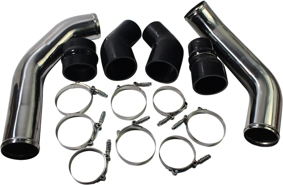 Stainless Steel Intercooler Pipe Kit & Boots Compatible with 2013-2018 Dodge Ram 2500/3500 6.7L Cummins Diesel Trucks Driver & Passenger Sideing & Piping Kits