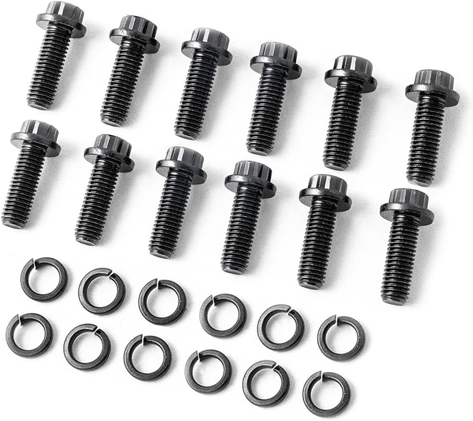 12 Point up Pipe Bolt Set Compatible with 2001-2016 Chevy Silverado/Gmc Sierra 6.6L LBY LLY LBZ LMM LML Duramax Diesel