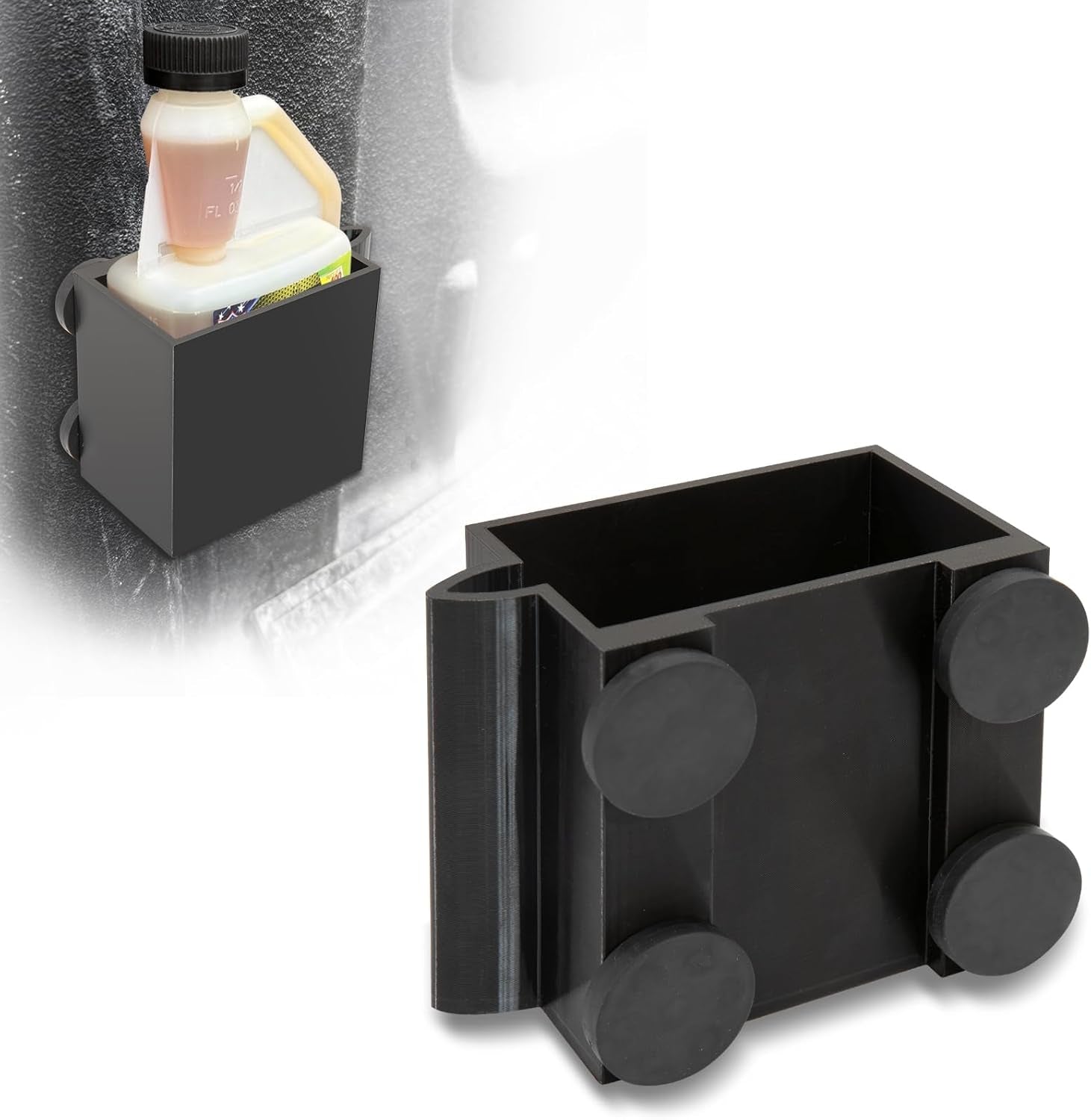 Magnetic Truck Bed Bottle Holder Compatible with Hot Shots Diesel Treatment 16 Oz Squeeze Bottle, for Hot Shots Diesel Fuel Additive, Fit for Powerstroke/Cummins/Duramax Options De Moteur