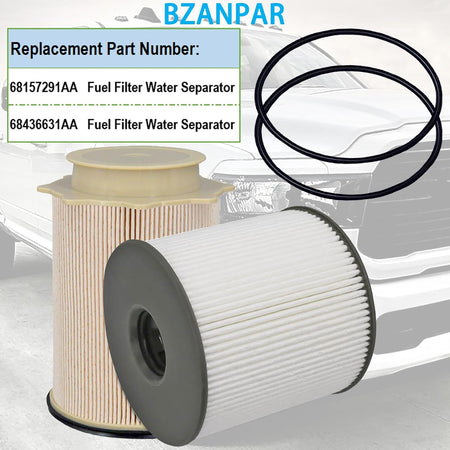 Fuel Filters for Ram 2500 3500 4500 5500 6.7 Cummins Diesel, Fuel Filter for 2019 2020 2021 2022 2023 2024 Dodge Ram 6.7 Diesel, Fuel Filter Water Separator Set Replace 68157291AA 68436631AA