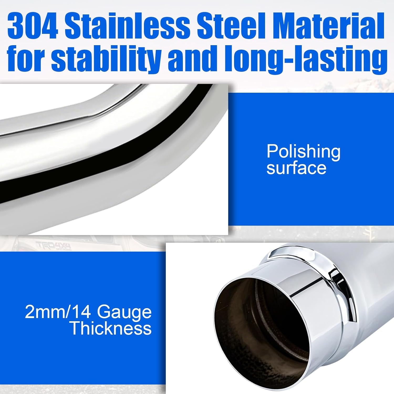 Diesel Exhaust Elbow Tip, Side Exit Exhaust Tip, Chromed Turndown Exhaust Tip (5'' Inlet/6'' Outlet)