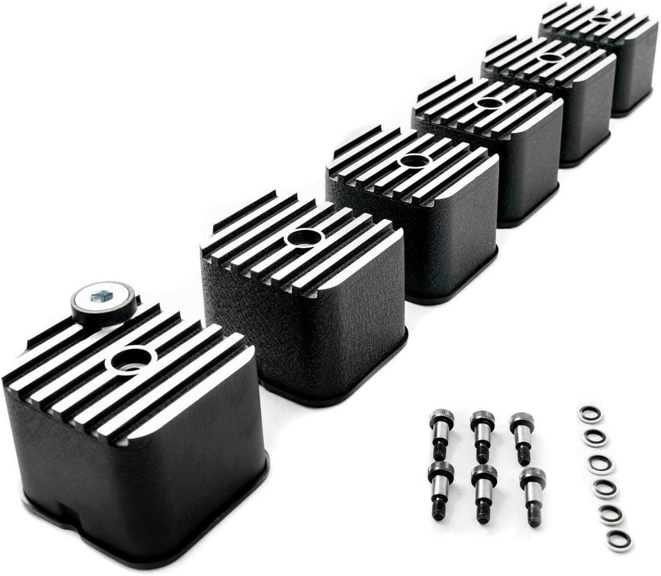 Aluminum Valve Cover Kit W/Oil Fill Compatible with 1988-1998 Dodge Ram 5.9 12V Cummins Diesel