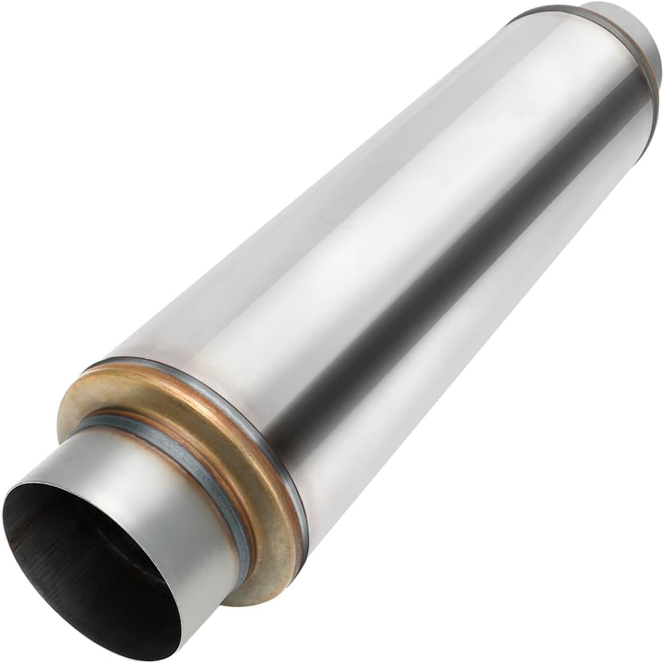 Exhaust Resonator 5" Inlet 5" Outlet High Performance Muffler 30" Inch Overall Stainless Steel Straight