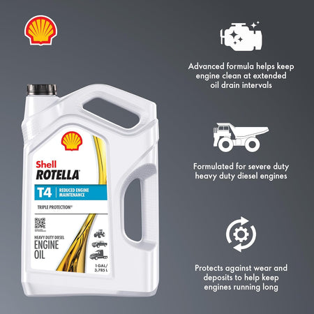 T4 Triple Protection 15W-40 Motor Oil, 1 Gallon (3 Pack)