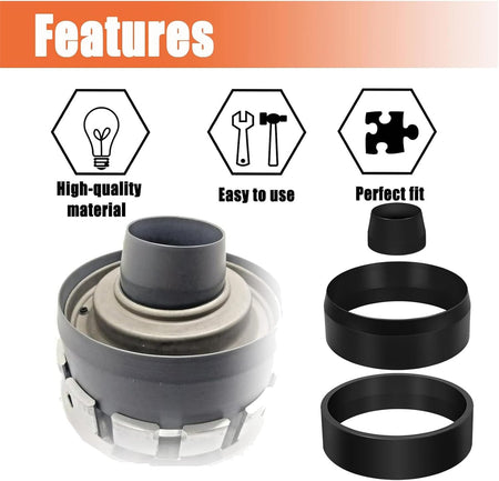 68Rfe Transmission Underdrive Piston and Retainer Install Tool for Dodge #T-3250-KM Bonded Molded Piston and Piston Retainer Tool(3Pcs)