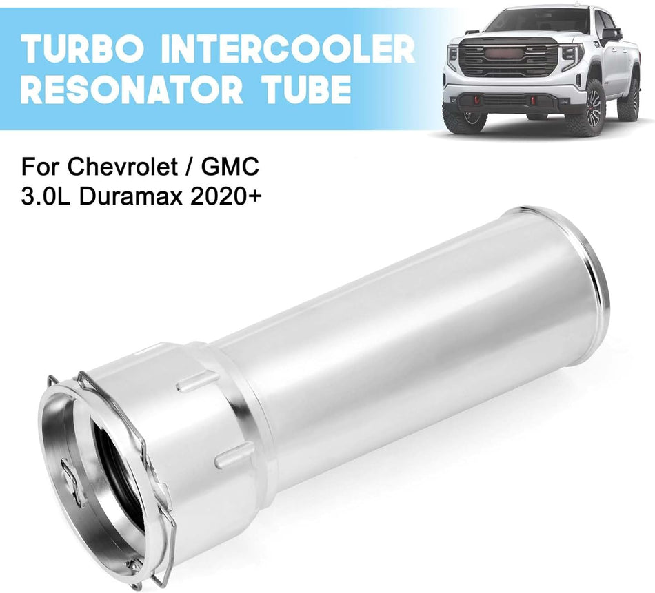 55513244 Upgraded Turbo Intercooler Resonator Tube Compatible with GMC Yukon Chevrolet Silverado Tahoe Suburban with 3.0L Duramax 2020-2024 (O-Ring Included)