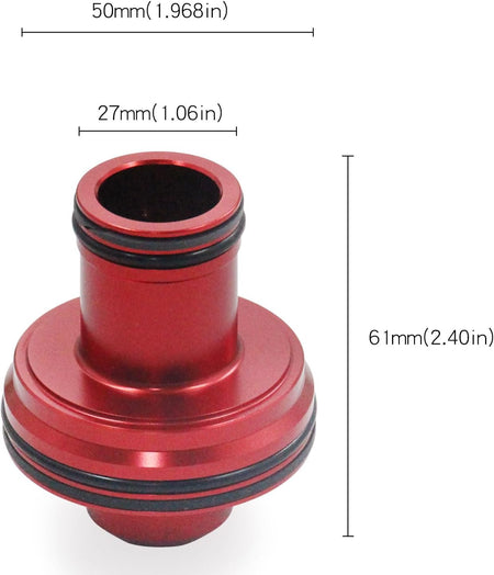 Anodized Aluminum Billet Accumulator Piston Kit 22841-04K Compatible for Chrysler 36RH, 37RH,46RH, 46RE,47RH, 47RE, 48RE,42RH, 42Re,A727,A518,A618,A904-Red