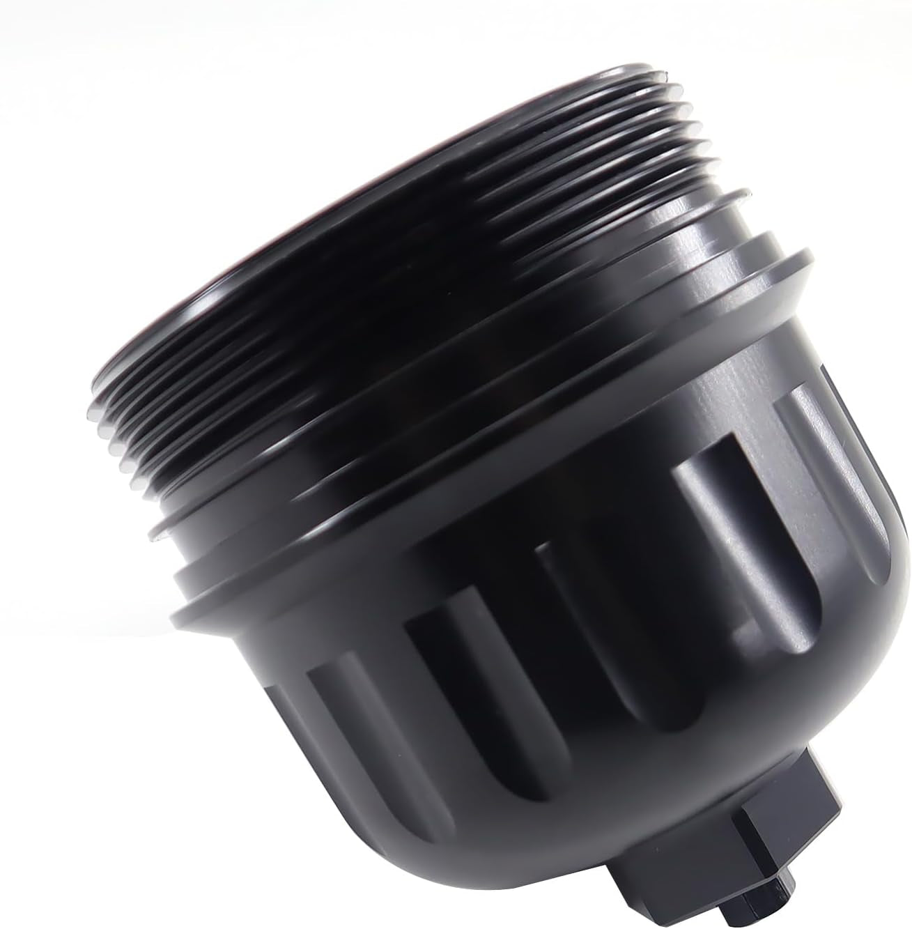 Fuel Filter Housing Cap Aluminum with Drain Plug Compatible with 2017-2020 GM Duramax 6.6L L5P Chevy Silverado/Gmc Sierra 2500HD 3500HD