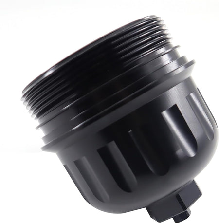 Fuel Filter Housing Cap Aluminum with Drain Plug Compatible with 2017-2020 GM Duramax 6.6L L5P Chevy Silverado/Gmc Sierra 2500HD 3500HD