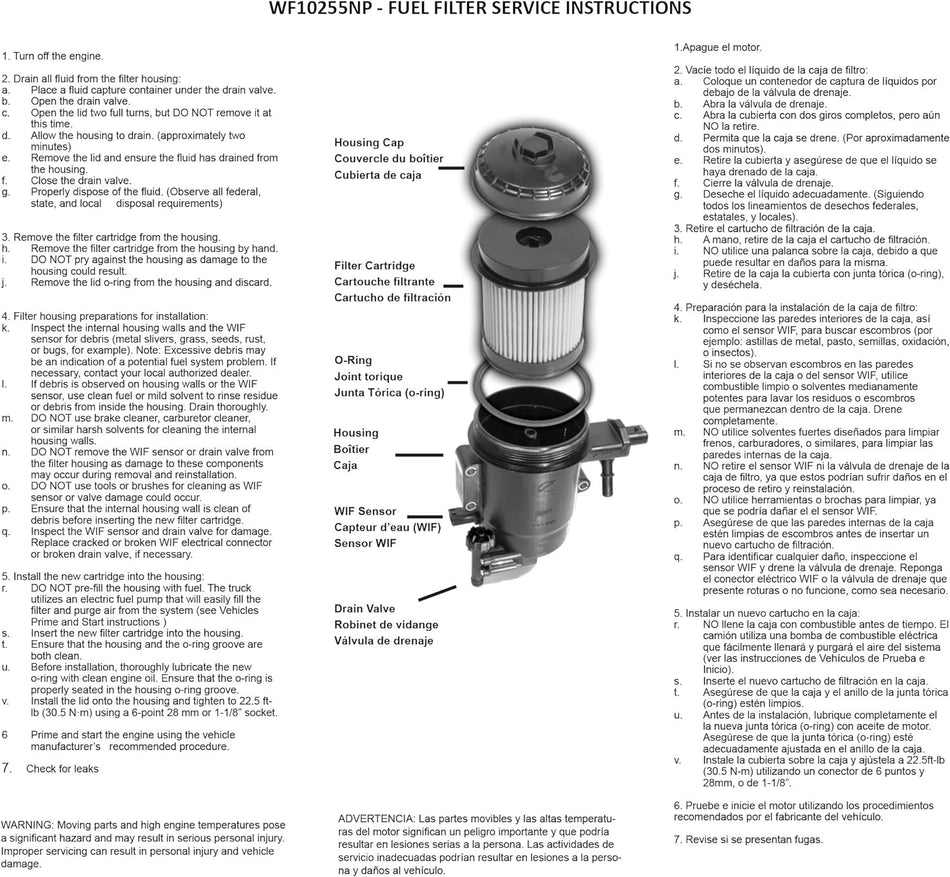 6.7L Cummins Wix Fuel Filter set 2013-2018