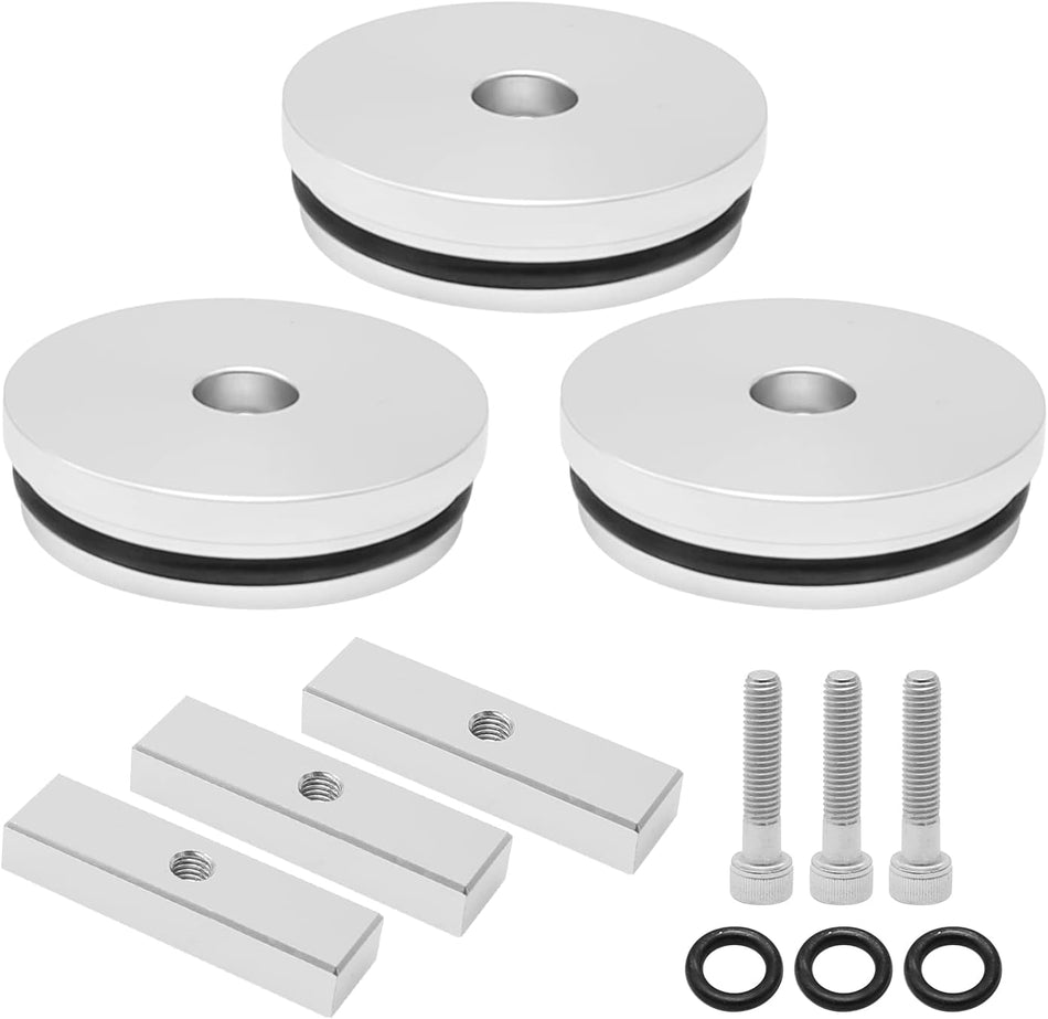 3PCS Billet Aluminum Freeze Plug Kit Replacement for Cummins Dodge Turbo Diesel 5.9L 12V/24V 1989-2007