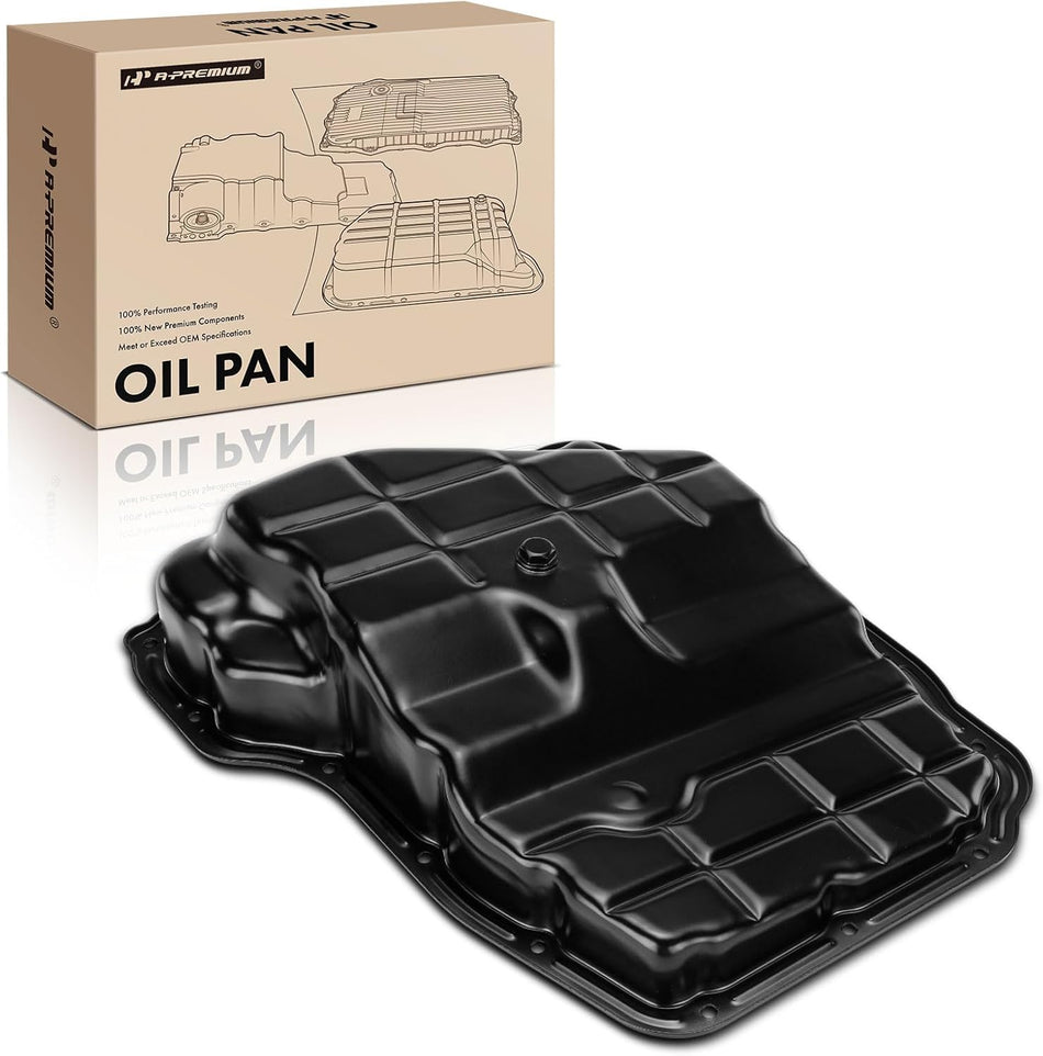 Transmission Oil Pan with Drain Plug Compatible with 65RFE 68RFE 545RFE Transmission & Dodge Dakota Durango & Jeep Commander Grand Cherokee & Ram 1500/2500/3500 Dakota