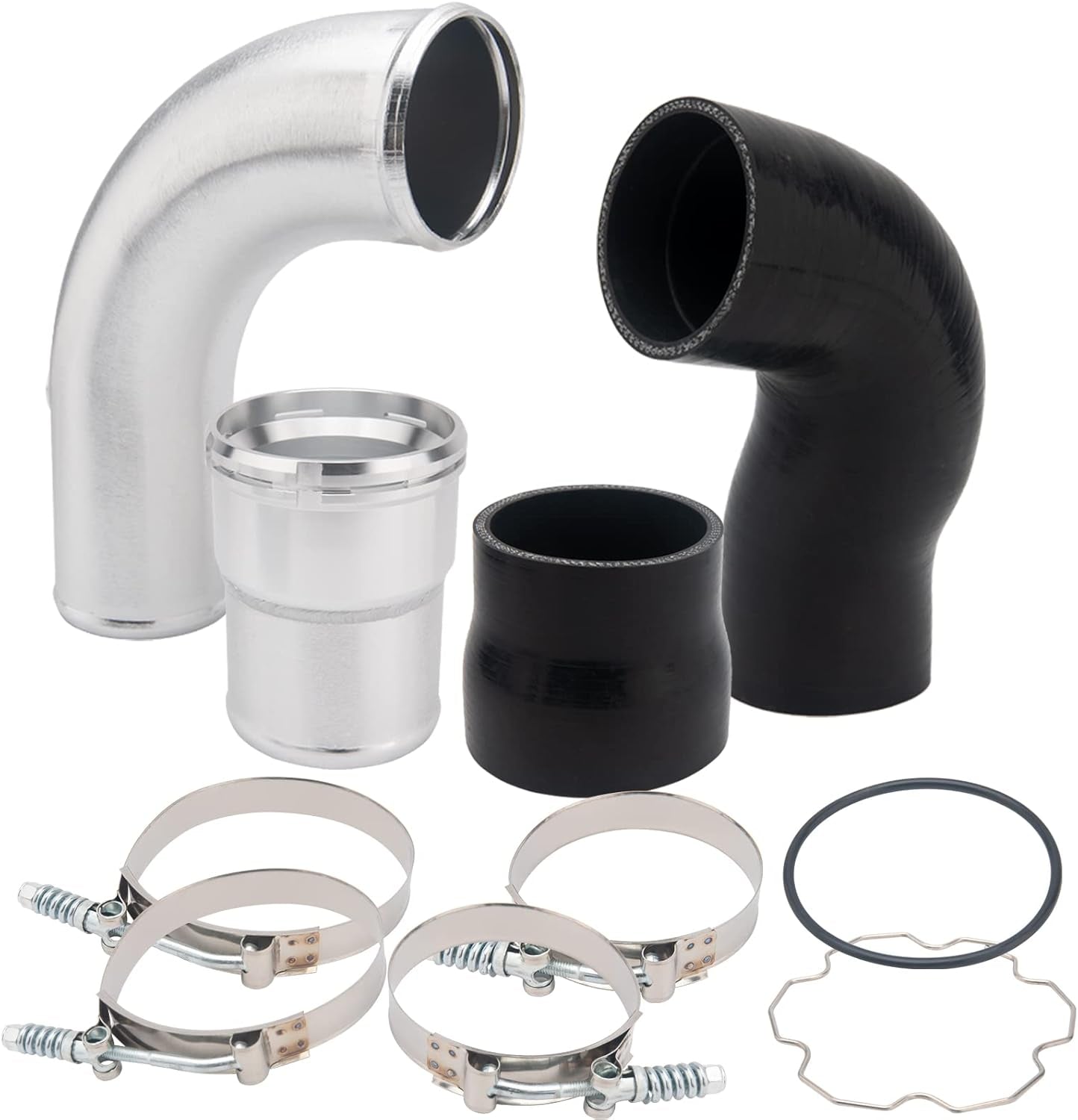 Cold Side Intercooler Pipe Upgrade Kit for Ford 6.7L Powerstroke Diesel 2011-2016 F250 F350 F450，3.5 Inch Intercooler Piping Kit.