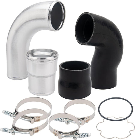 Cold Side Intercooler Pipe Upgrade Kit for Ford 6.7L Powerstroke Diesel 2011-2016 F250 F350 F450，3.5 Inch Intercooler Piping Kit.