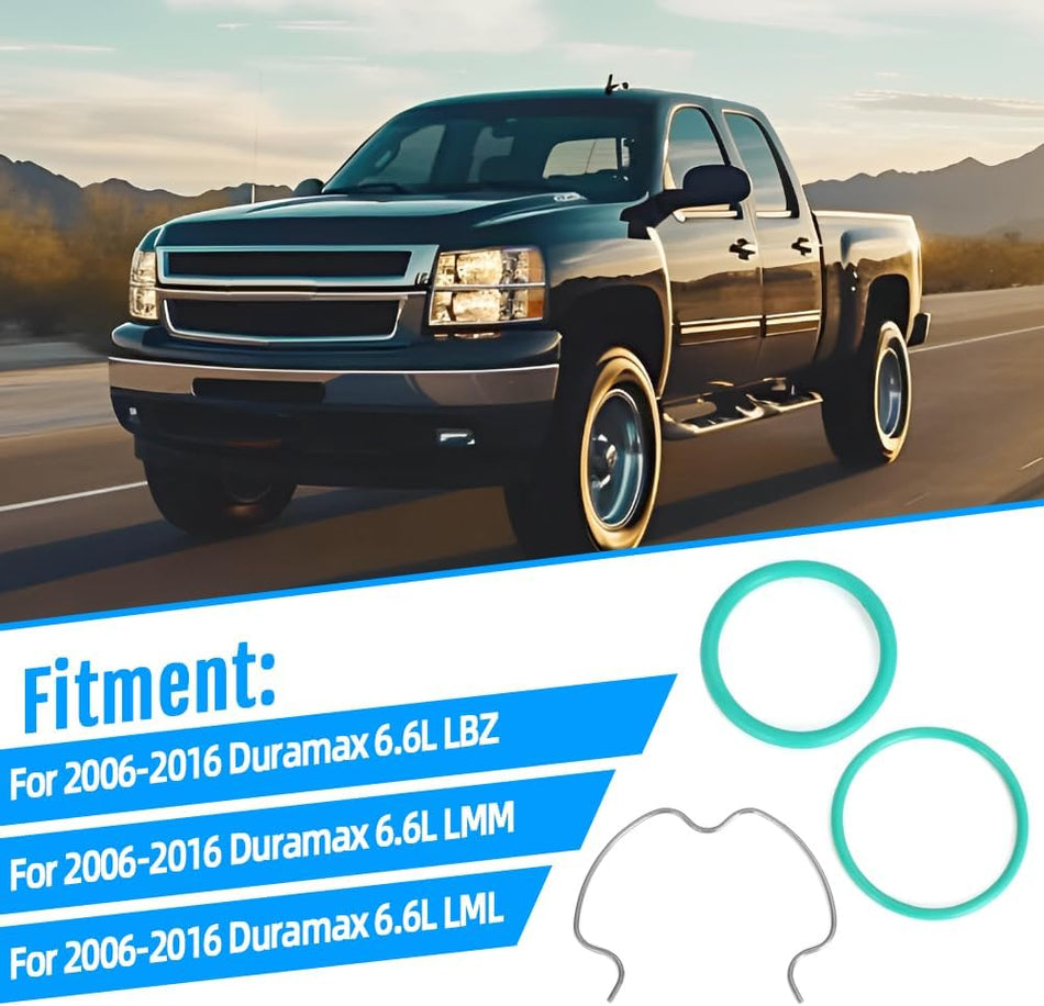 For 2006-2016 Duramax 6.6L Lower Radiator Hose Clip and Seal Kit