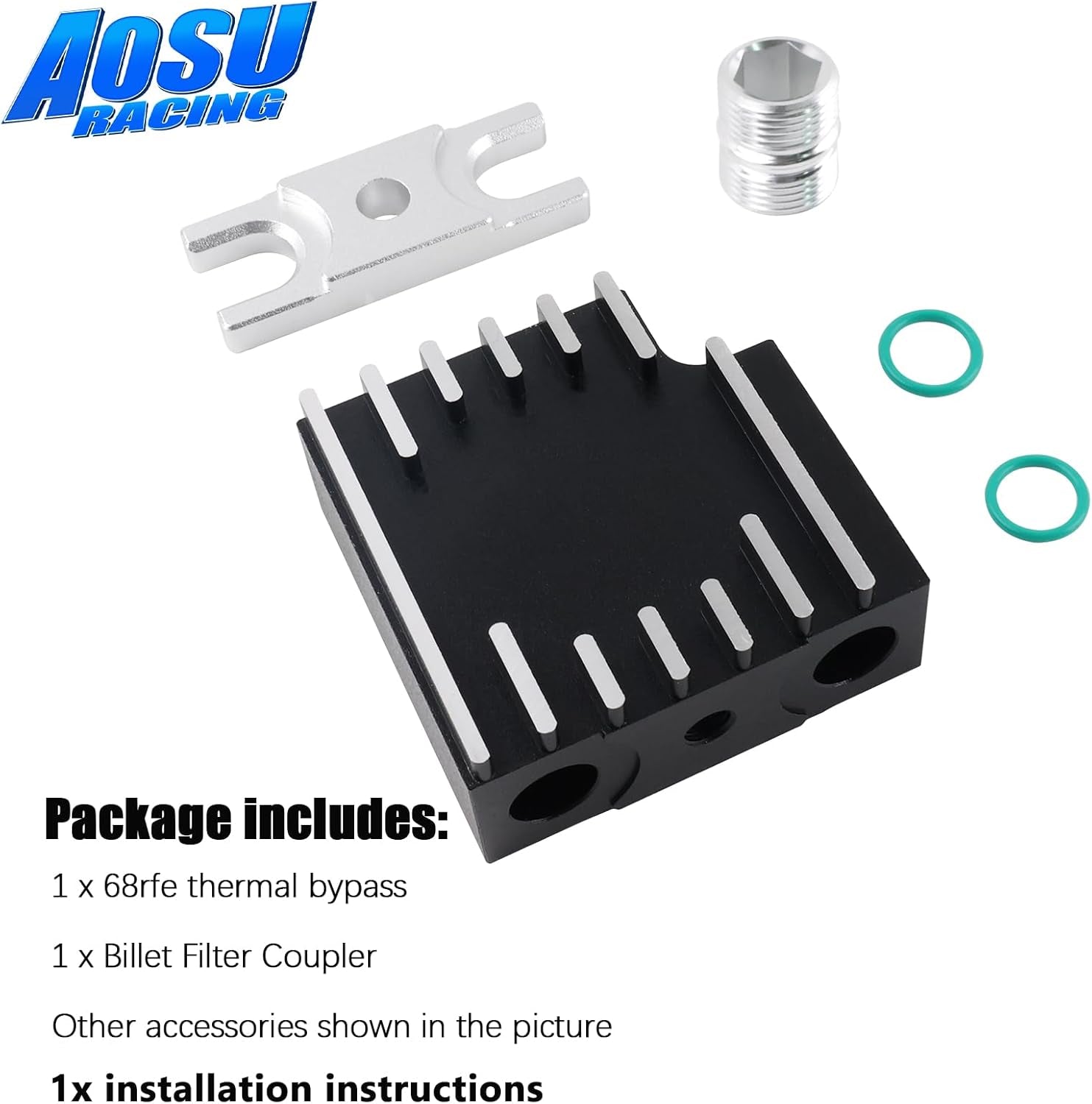 68RFE / AS69RC Transmission Thermal Bypass Valve Upgrade with Billet Filter Coupler Compatible with 2019-2024 Ram 6.7L Cummins Diesel