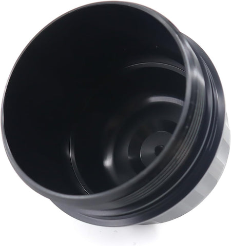 Fuel Filter Housing Cap Aluminum with Drain Plug Compatible with 2017-2020 GM Duramax 6.6L L5P Chevy Silverado/Gmc Sierra 2500HD 3500HD