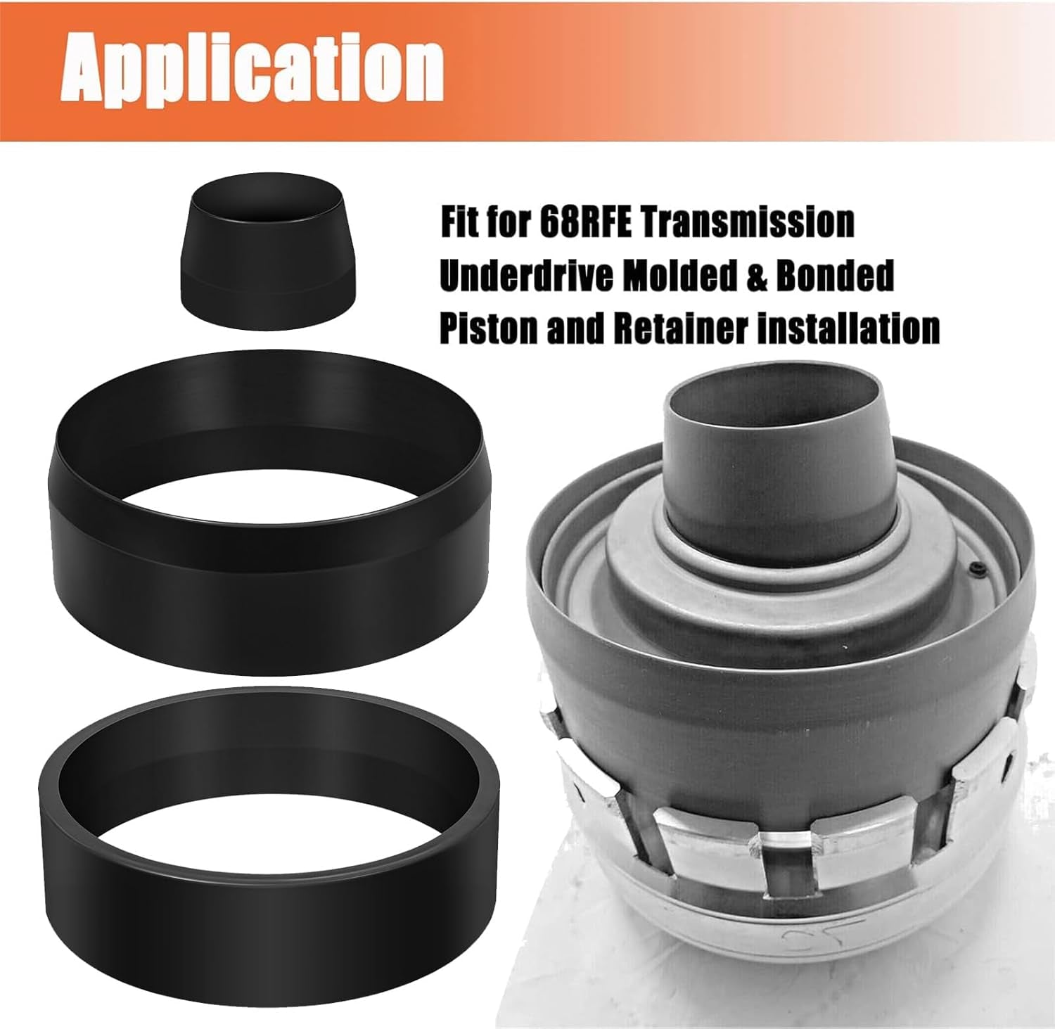 68Rfe Transmission Underdrive Piston and Retainer Install Tool for Dodge #T-3250-KM Bonded Molded Piston and Piston Retainer Tool(3Pcs)