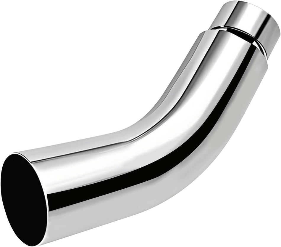 Diesel Exhaust Elbow Tip, Side Exit Exhaust Tip, Chromed Turndown Exhaust Tip (4'' Inlet/5'' Outlet)