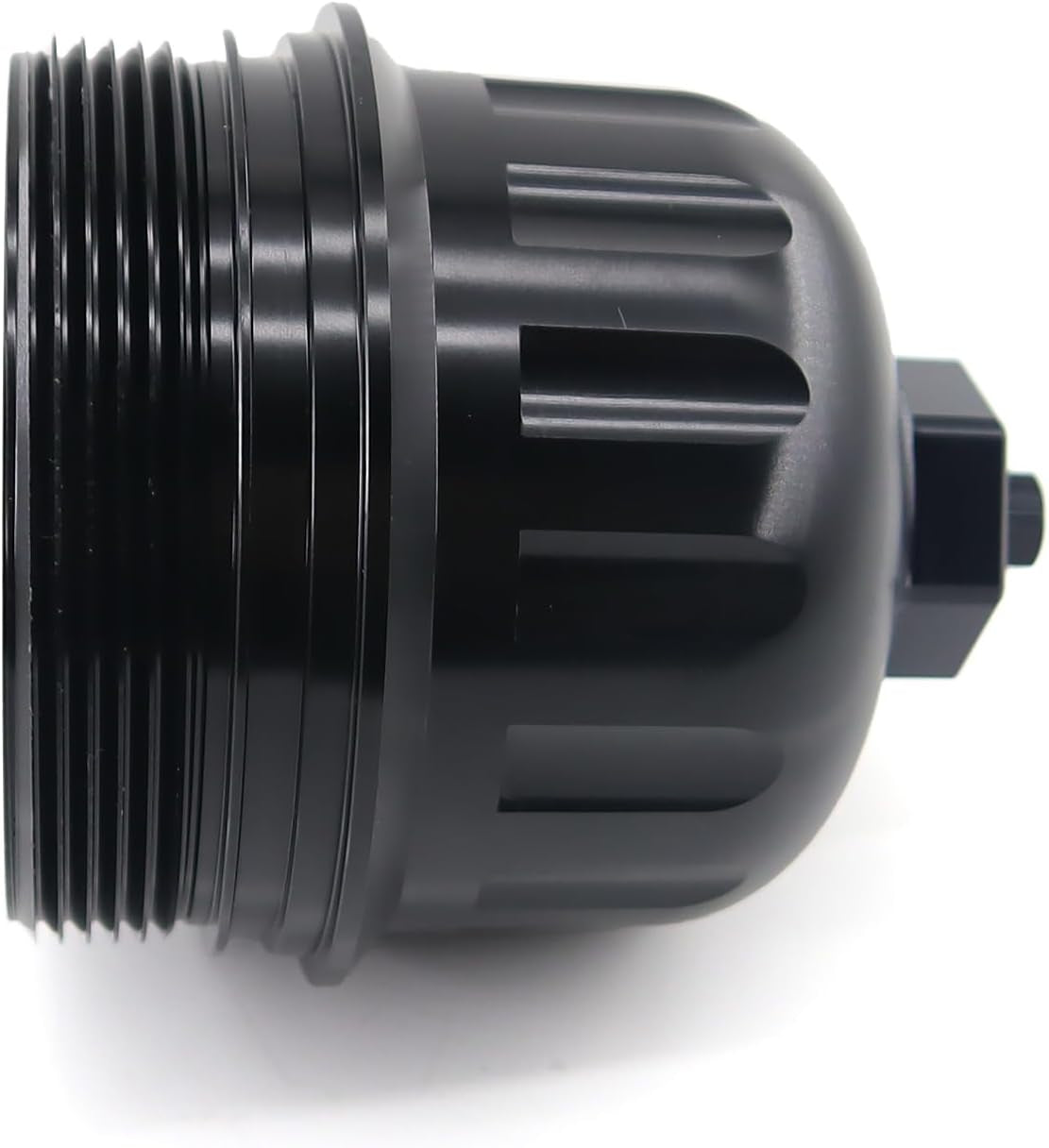 Fuel Filter Housing Cap Aluminum with Drain Plug Compatible with 2017-2020 GM Duramax 6.6L L5P Chevy Silverado/Gmc Sierra 2500HD 3500HD