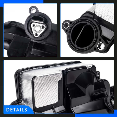 Air Oil Separator Assembly Fit for Ford F250 F350 Super Duty 2017-2019 6.7L Powerstroke Diesel - PCV CCV Vent Valve Engine Crankcase Replaces# FC3Z-6A785-F, FC3Z-6A785-D, FC3Z6A785F - without Sensor