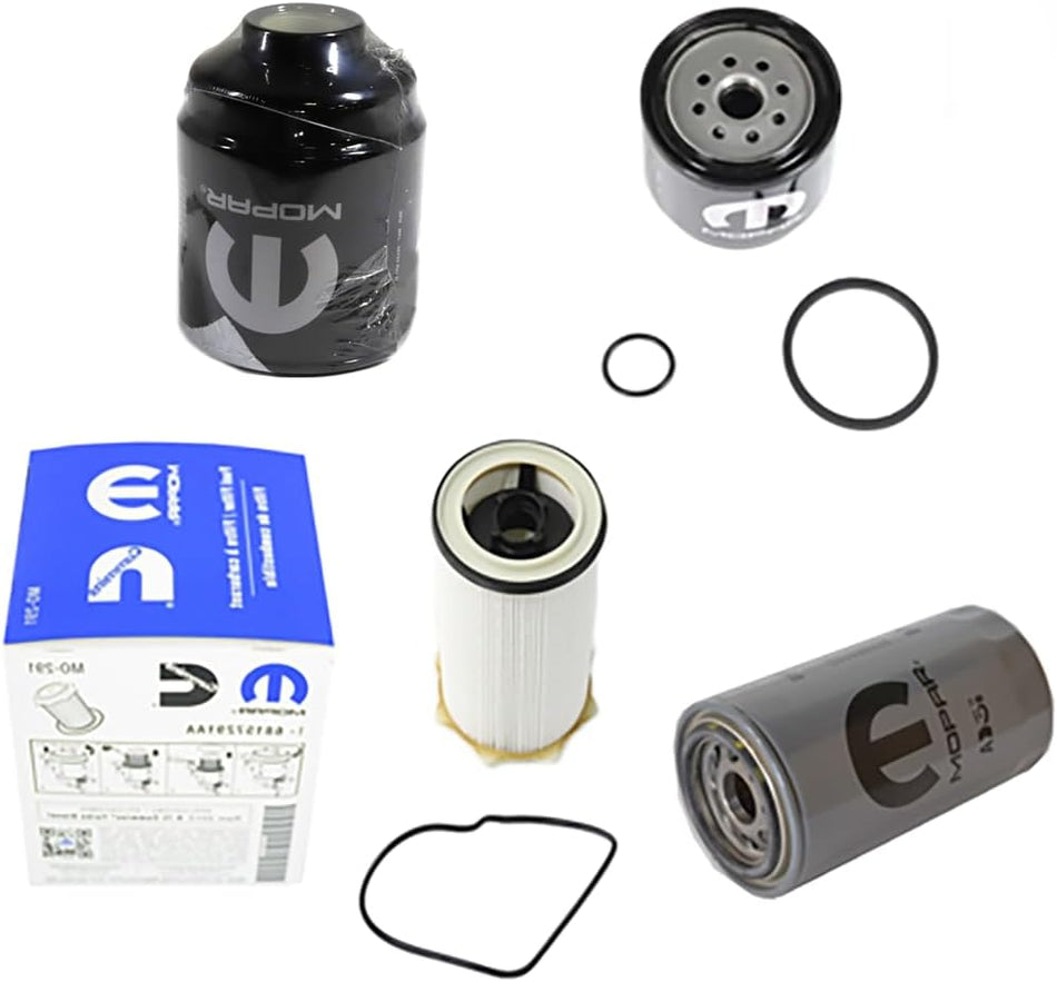 Genuine OEM Filters Bundle, Dodge Ram 6.7L Cummins Diesel Filter Set; Fuel/Water Separator Filter Kit, Fuel Filter & Engine Oil Filter. Fits 2013-2019 Ram 2500 and 3500