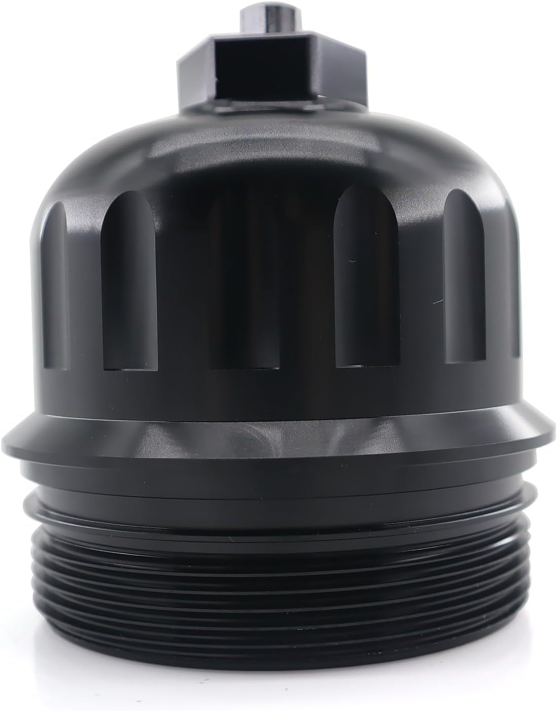 Fuel Filter Housing Cap Aluminum with Drain Plug Compatible with 2017-2020 GM Duramax 6.6L L5P Chevy Silverado/Gmc Sierra 2500HD 3500HD