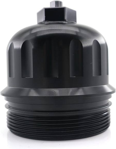 Fuel Filter Housing Cap Aluminum with Drain Plug Compatible with 2017-2020 GM Duramax 6.6L L5P Chevy Silverado/Gmc Sierra 2500HD 3500HD