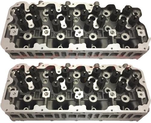 2 x Complete Cylinder Heads With Valve Train - Fits 2001-2004 Duramax 6.6L LB7